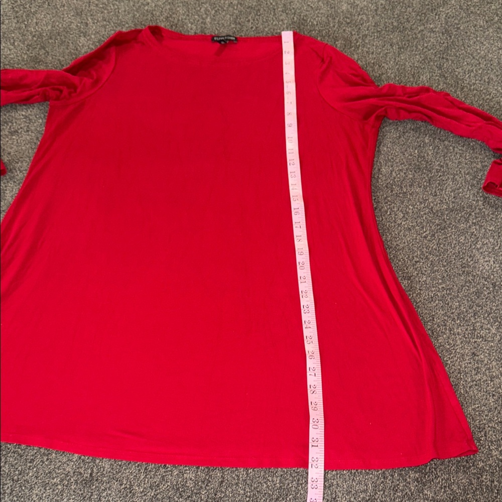 Eileen Fisher Rich Red Long Sleeve Tunic - Picture 5 of 7